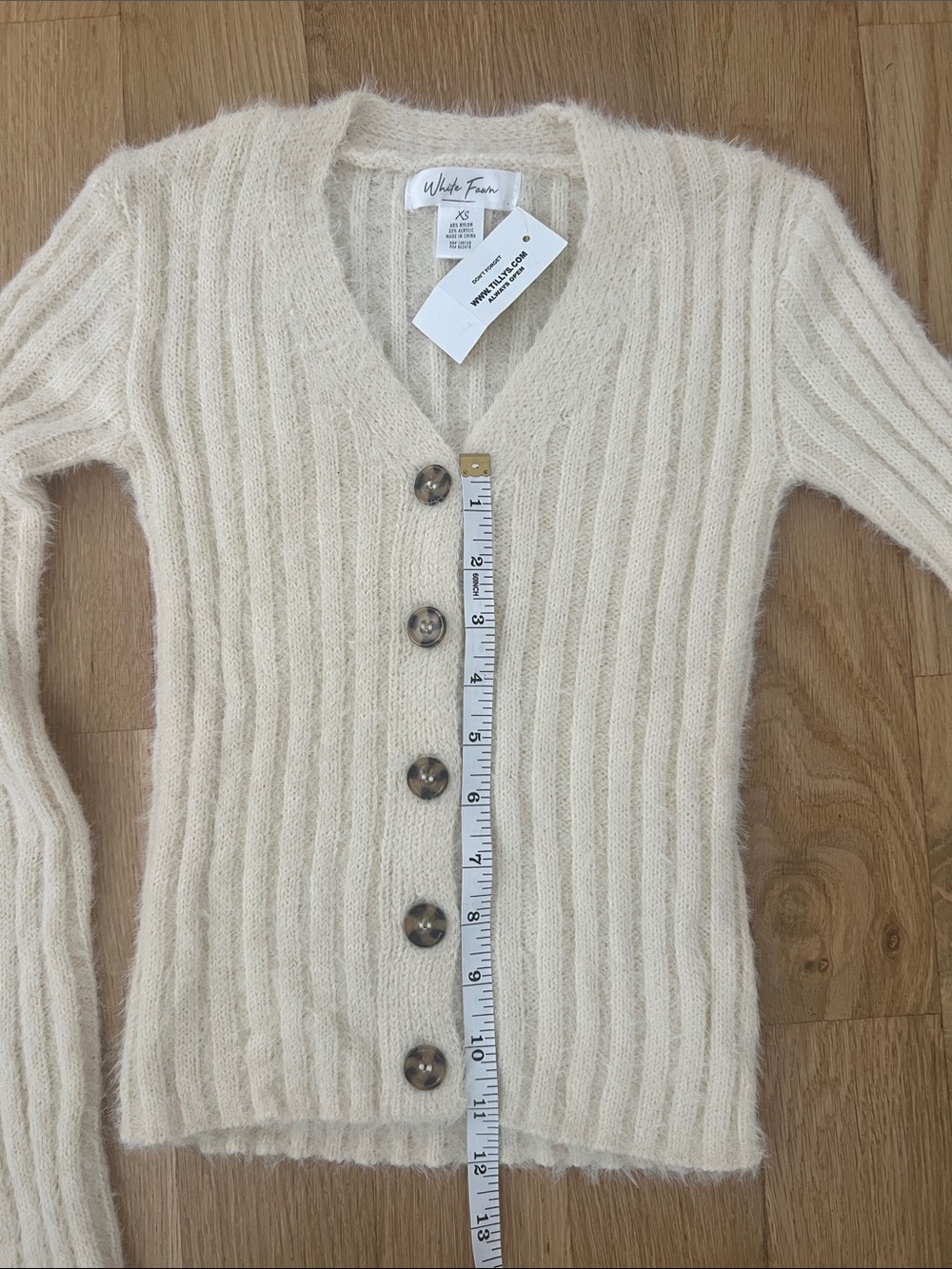 White Fawn (from Tilly’s) Cream Button Up Sweater - Picture 7 of 8